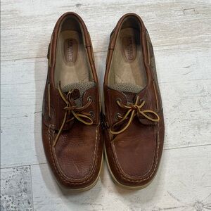 Sperry Men's Brown Leather Boat Shoes Size 11